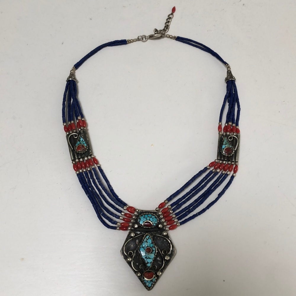 Turquoise and Coral Necklace